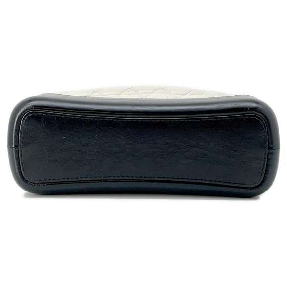 Chanel Chain Shoulder Bag Gabriel de Hobo Large Calf Leather White Black - Picture 3 of 16